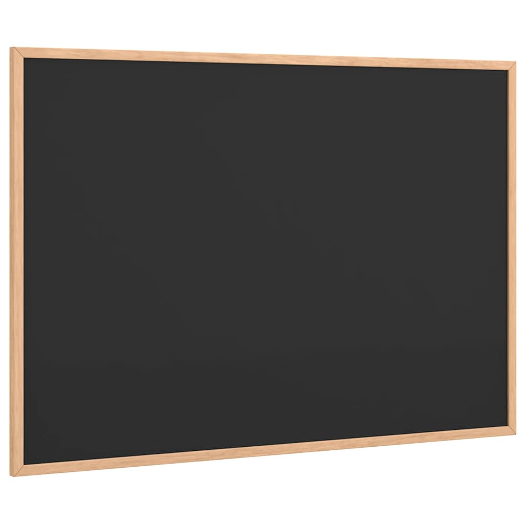 Krijtbord met massief grenenhouten lijst 80x55 cm zwart