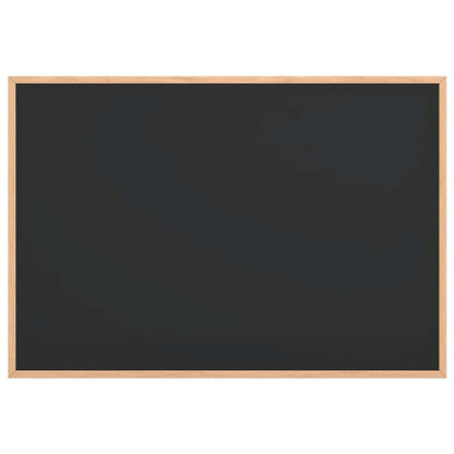Krijtbord met massief grenenhouten lijst 80x55 cm zwart