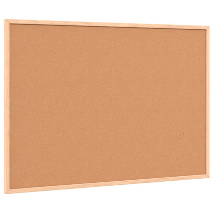Krijtbord met massief grenenhouten lijst 80x55 cm zwart