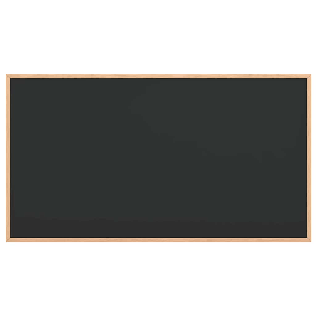 Krijtbord met massief grenenhouten lijst 100x55 cm zwart