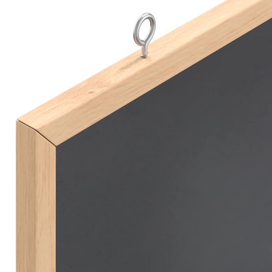 Krijtbord met massief grenenhouten lijst 100x55 cm zwart