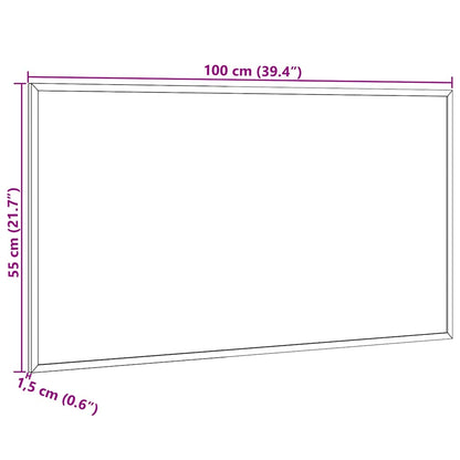Krijtbord met massief grenenhouten lijst 100x55 cm zwart