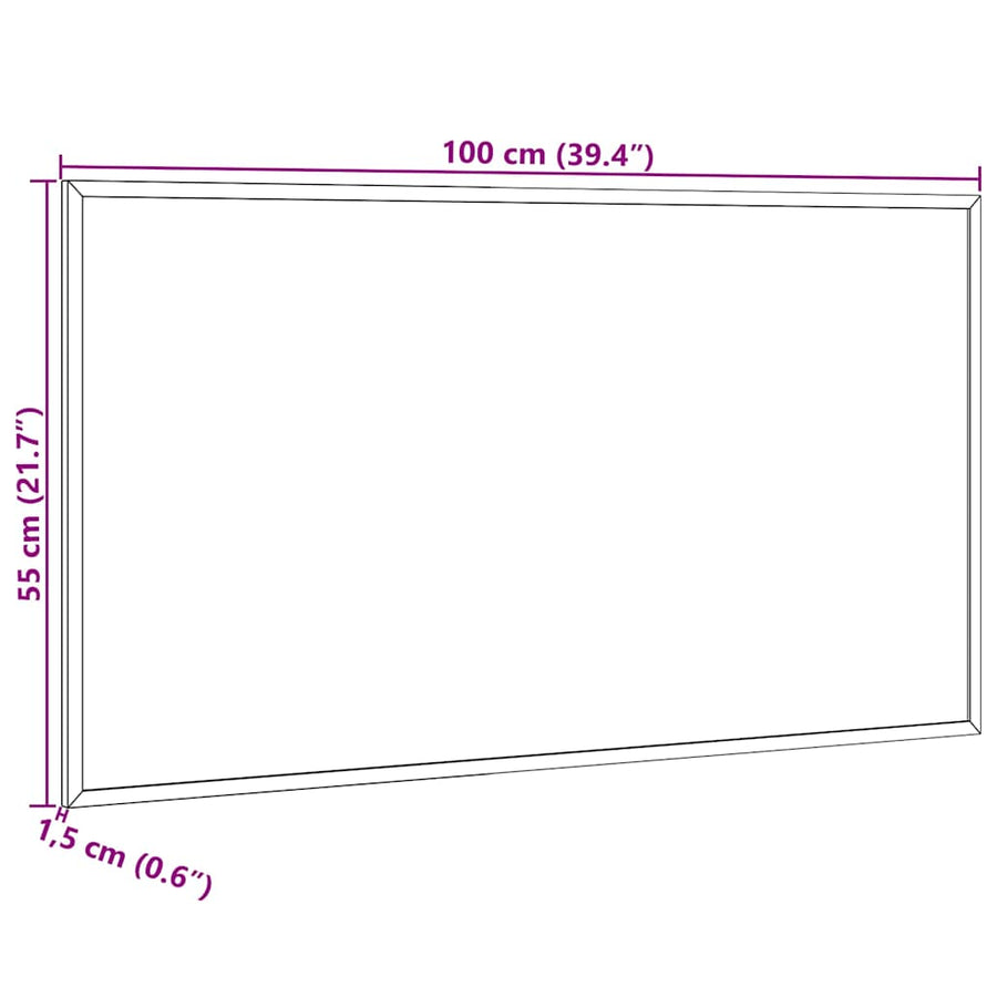 Krijtbord met massief grenenhouten lijst 100x55 cm zwart