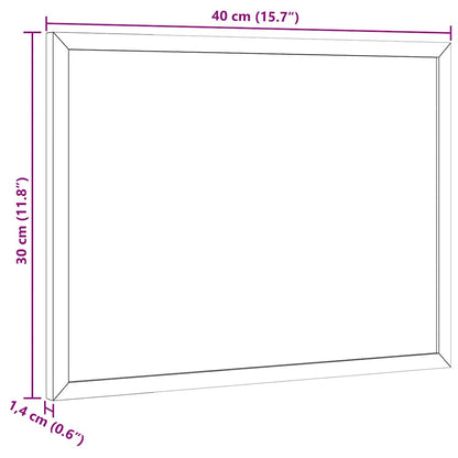 Kurkbord met massief grenenhouten frame 40x30 cm