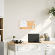 Bord in kurk met massief grenenhouten frame 60x30 cm