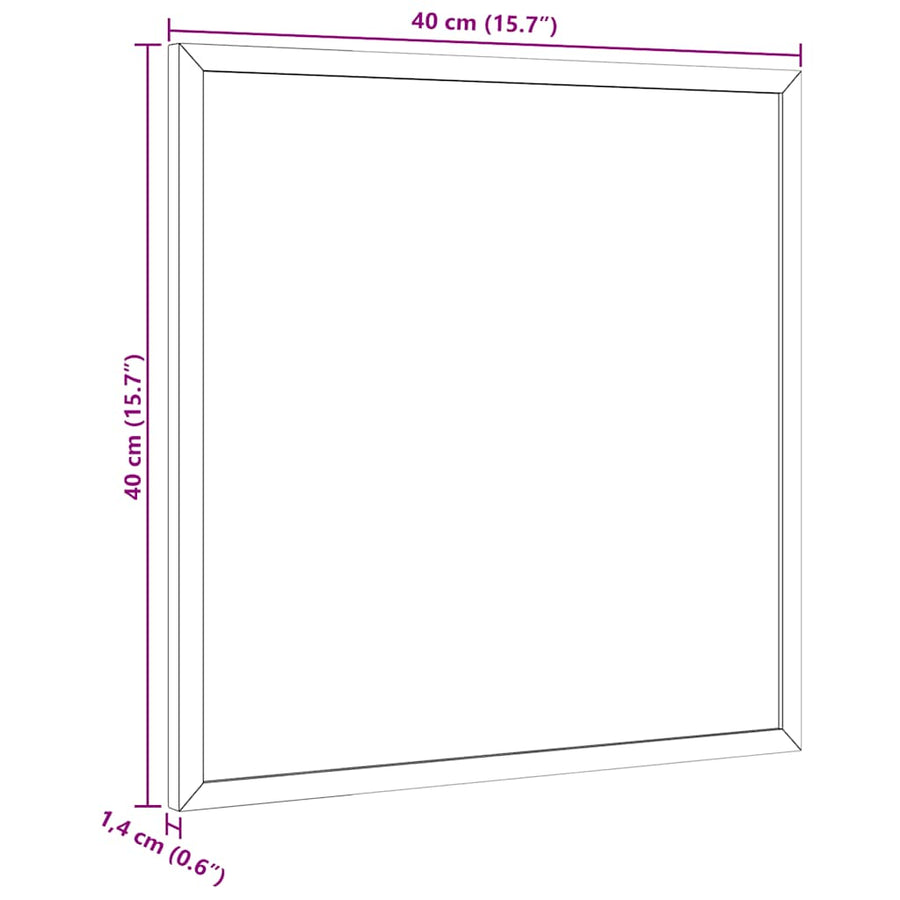 Kurkbord met massief grenenhouten frame 40x40 cm