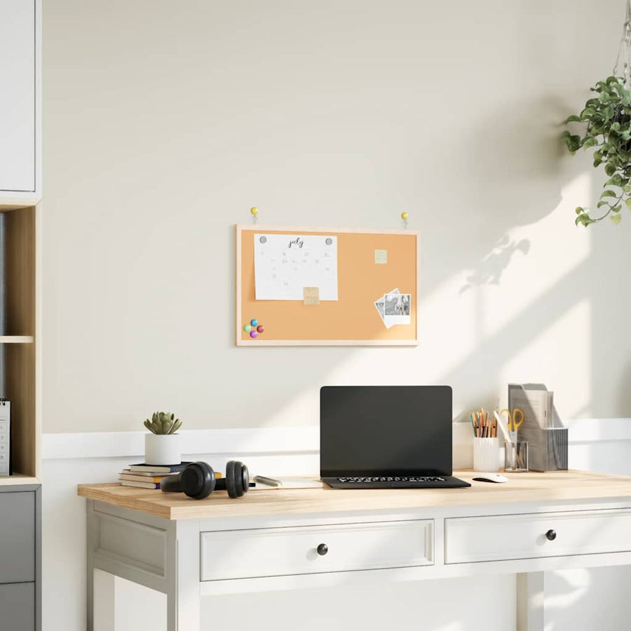 Kurkbord met massief grenenhouten frame 60x40 cm
