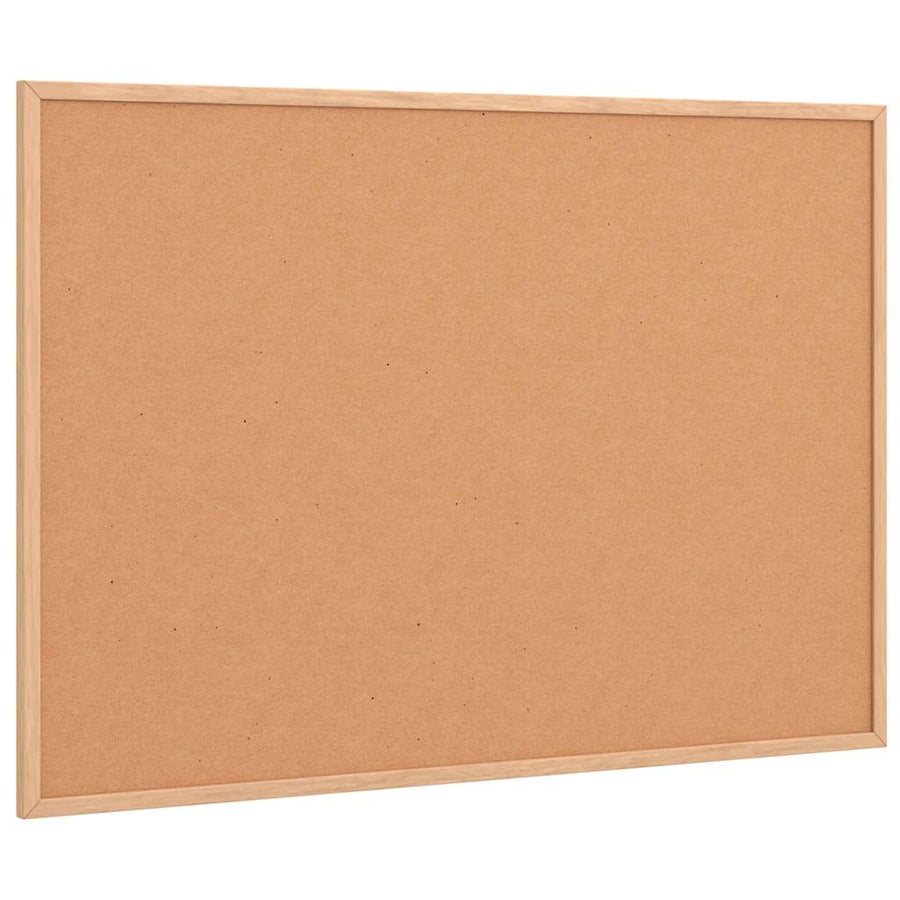 Kurkbord met massief grenenhouten frame 80x55 cm