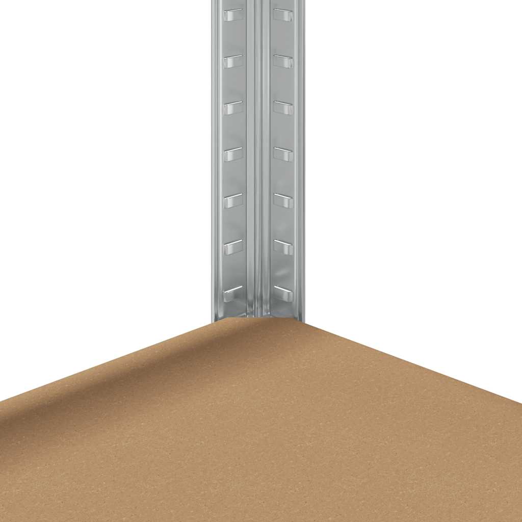Opbergrek 5-laags staal en bewerkt hout zilverkleurig