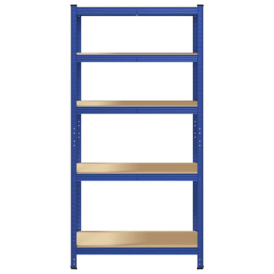 Opbergrek 5-laags staal & bewerkt hout blauw