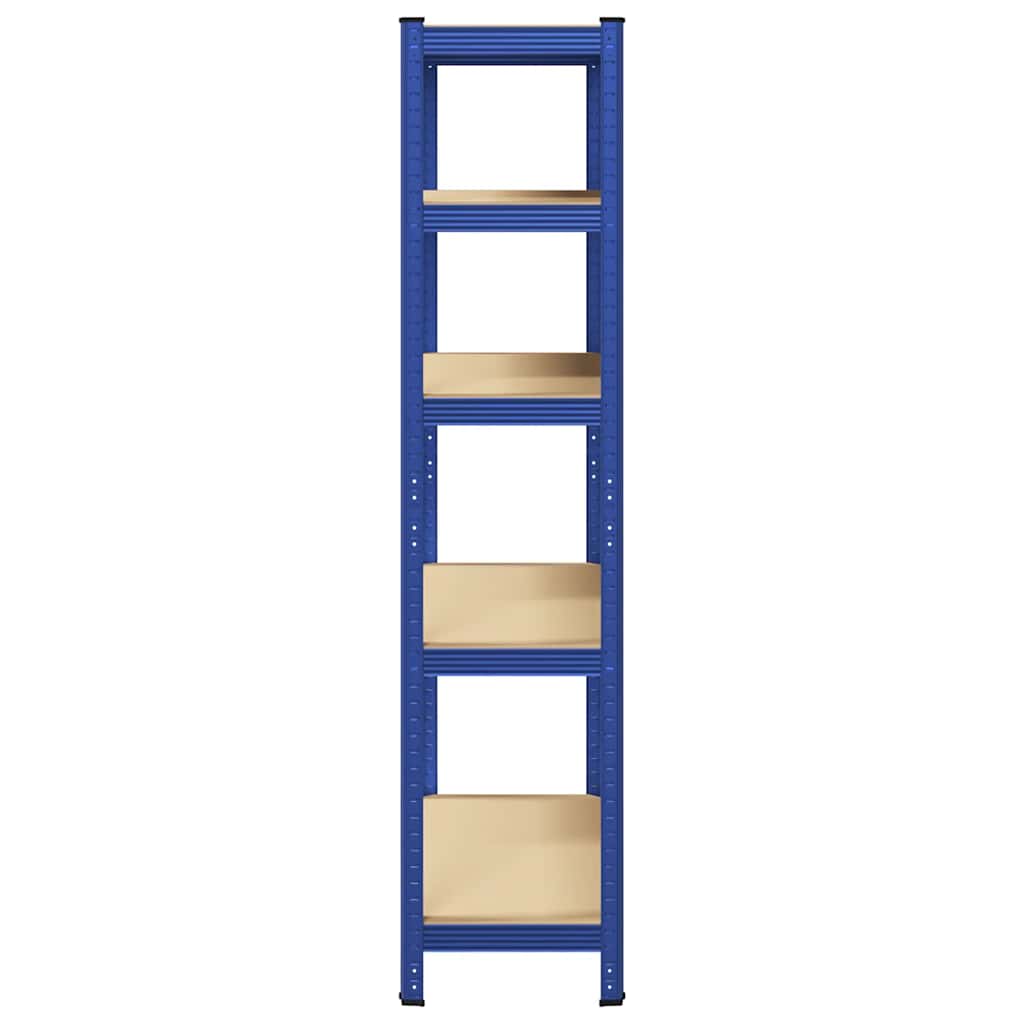 Opbergrek 5-laags staal & bewerkt hout blauw