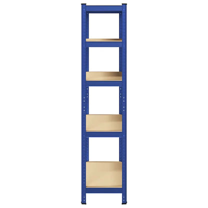 Opbergrek 5-laags staal & bewerkt hout blauw