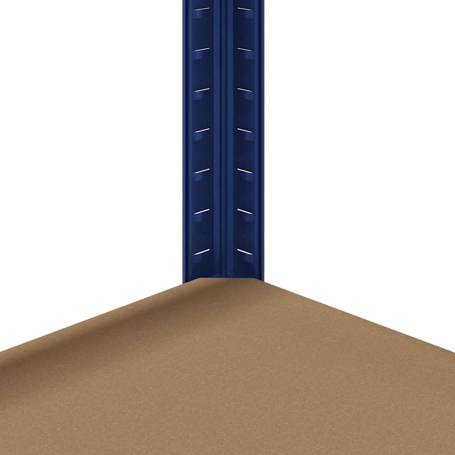 Opbergrek 5-laags staal & bewerkt hout blauw