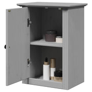 Badkamerwandkast 44x30x60 cm grijs massief grenenhout
