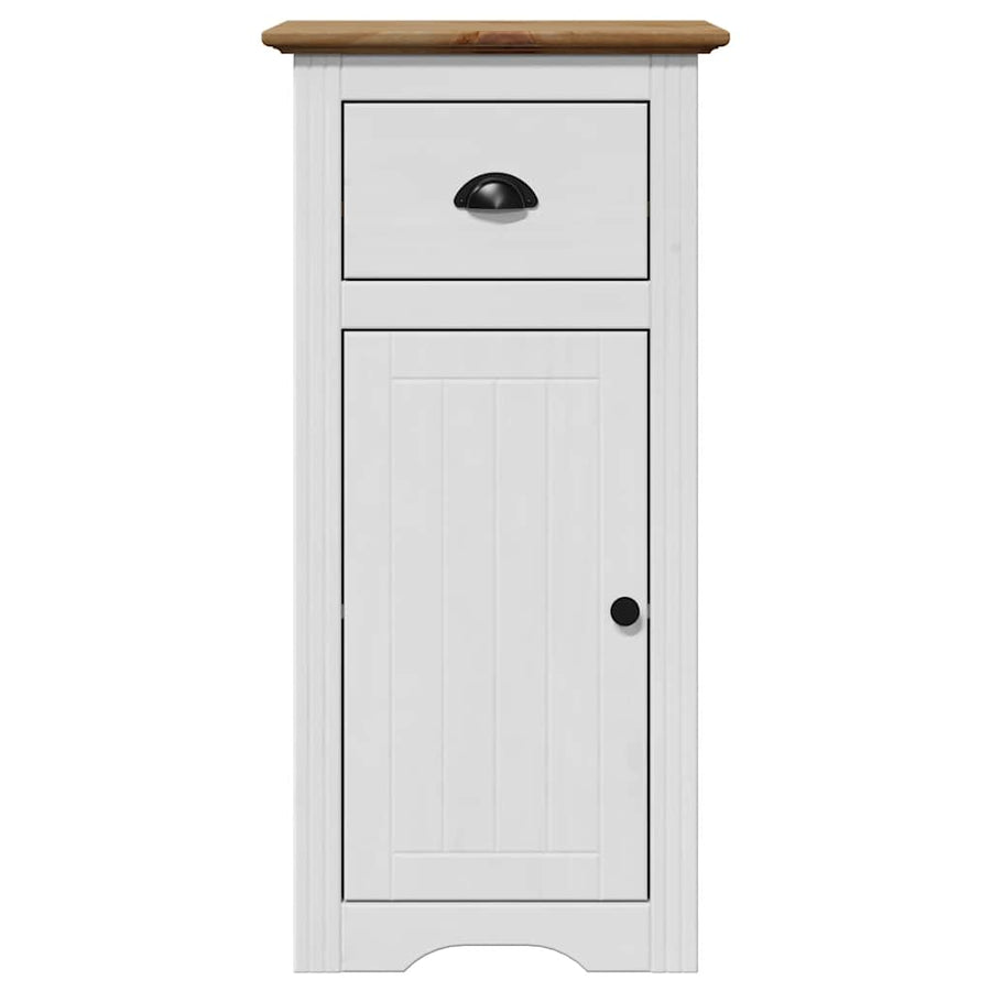 Badkamerkast BODO 44x30x90 cm wit en bruin