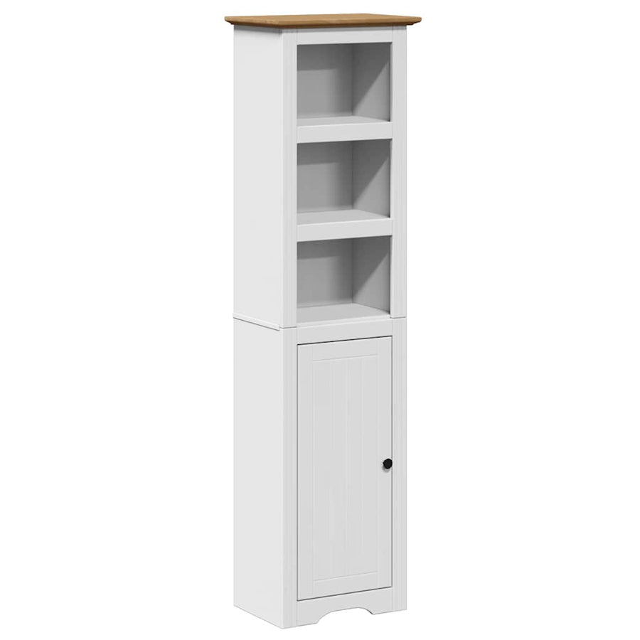 Badkamerkast BODO 44x30x160 cm wit en bruin