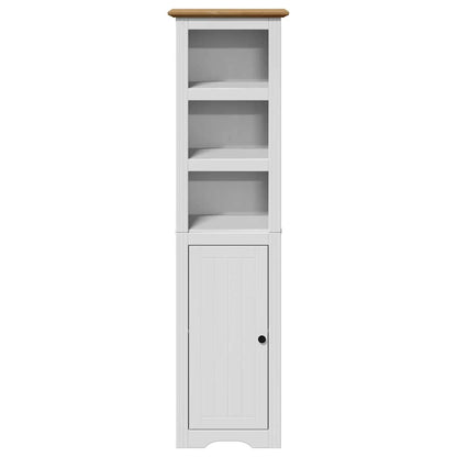Badkamerkast BODO 44x30x160 cm wit en bruin