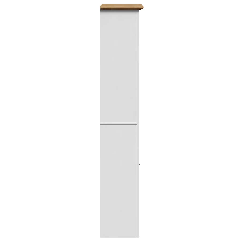 Badkamerkast BODO 44x30x160 cm wit en bruin