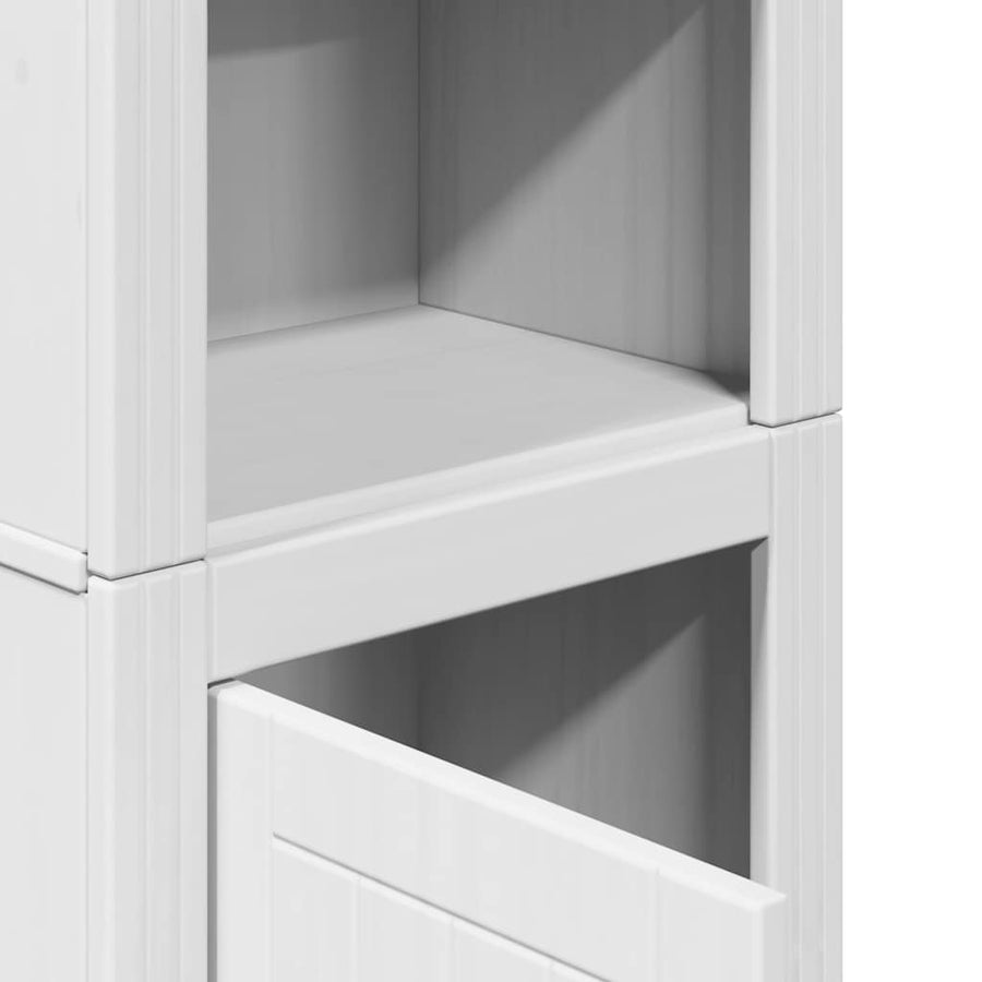 Badkamerkast BODO 44x30x160 cm wit en bruin