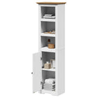 Bathroom cabinet BODO 44x30x160 cm white and brown
