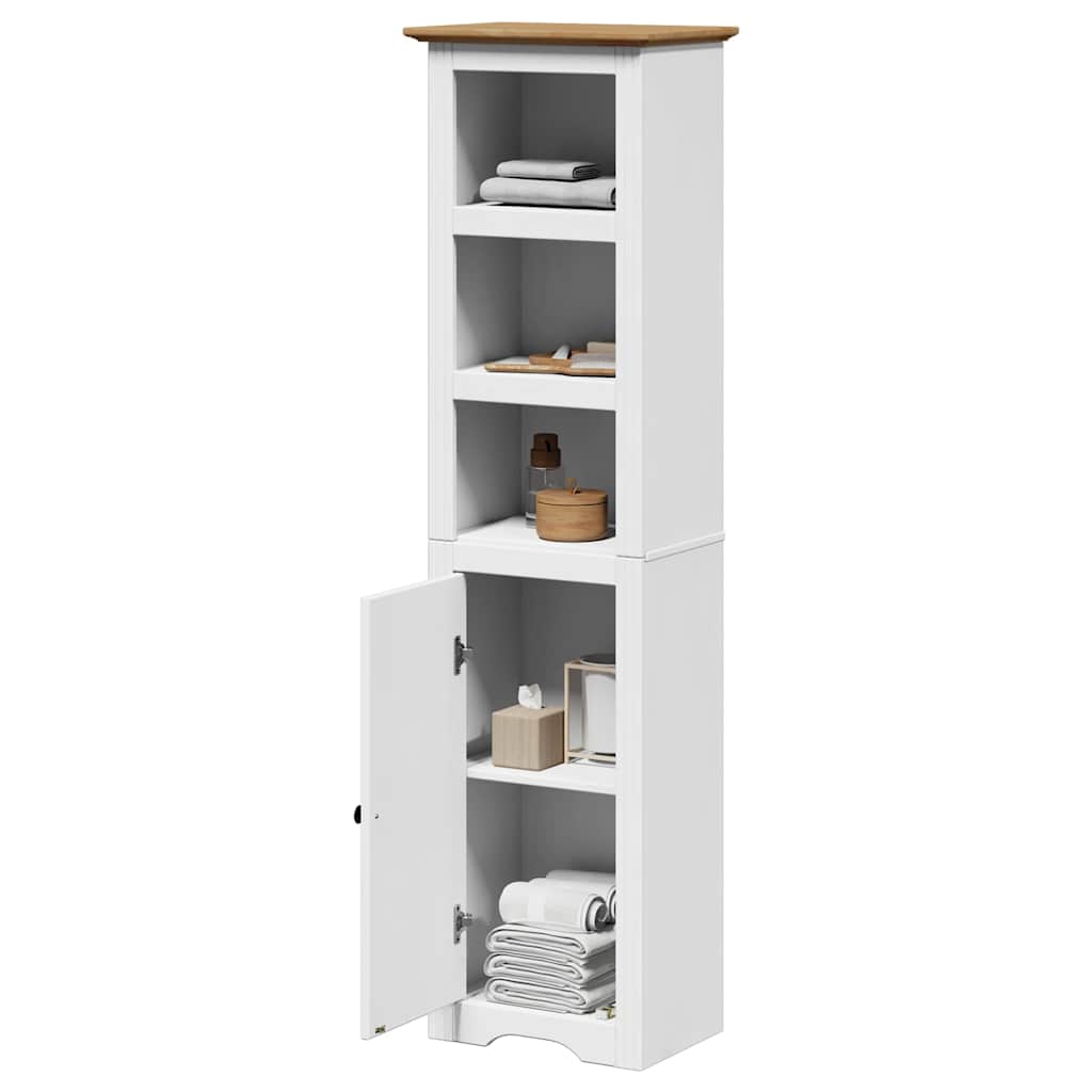 Badkamerkast BODO 44x30x160 cm wit en bruin