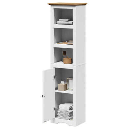 Badkamerkast BODO 44x30x160 cm wit en bruin