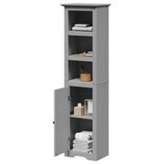 Badkamerkast grenenhout 44x30x160 cm grijs