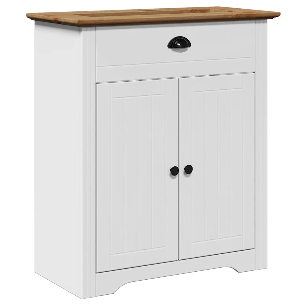 Wastafelkast BODO 70x35x80 cm wit en bruin