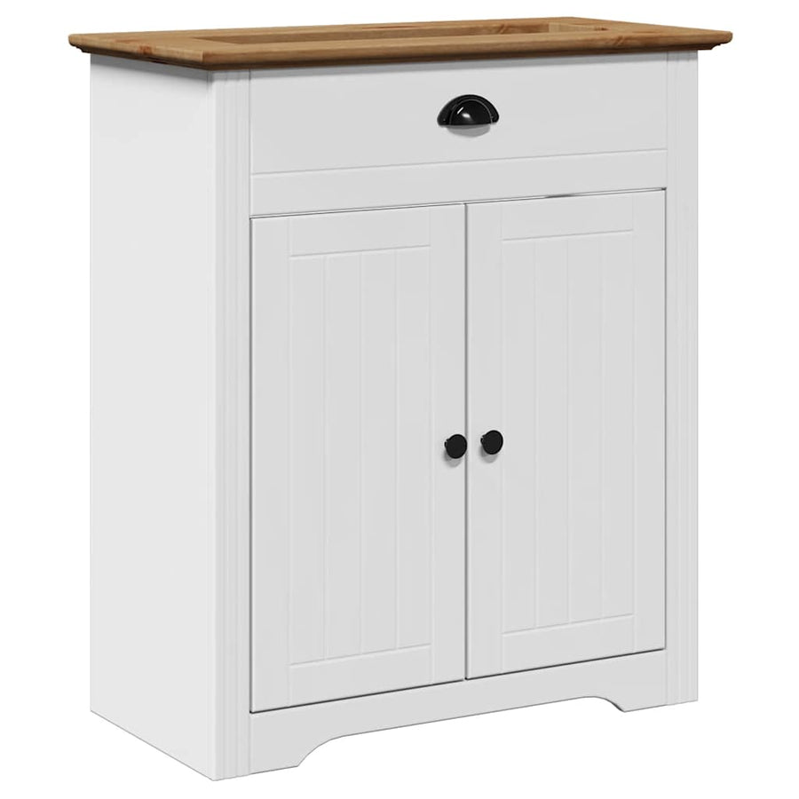 Wastafelkast BODO 70x35x80 cm wit en bruin