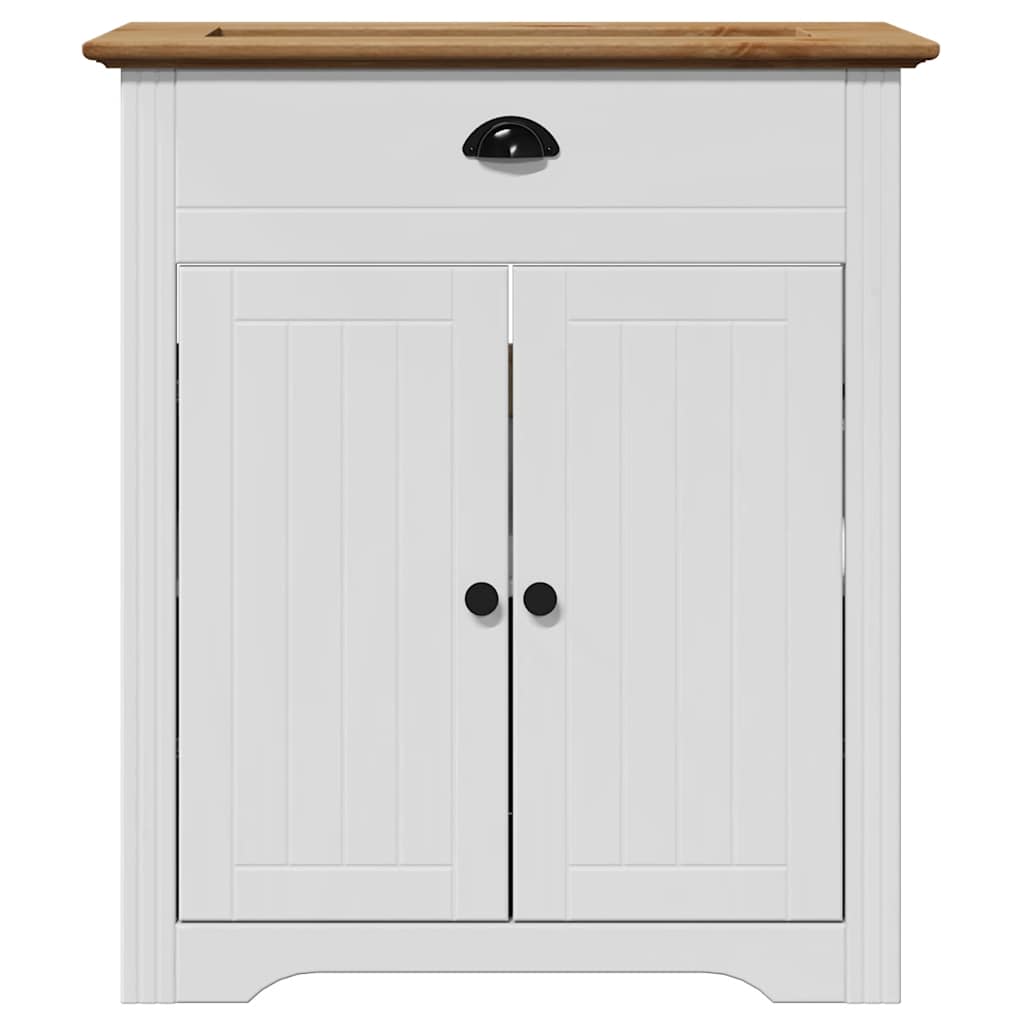 Wastafelkast BODO 70x35x80 cm wit en bruin