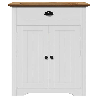 Wastafelkast BODO 70x35x80 cm wit en bruin