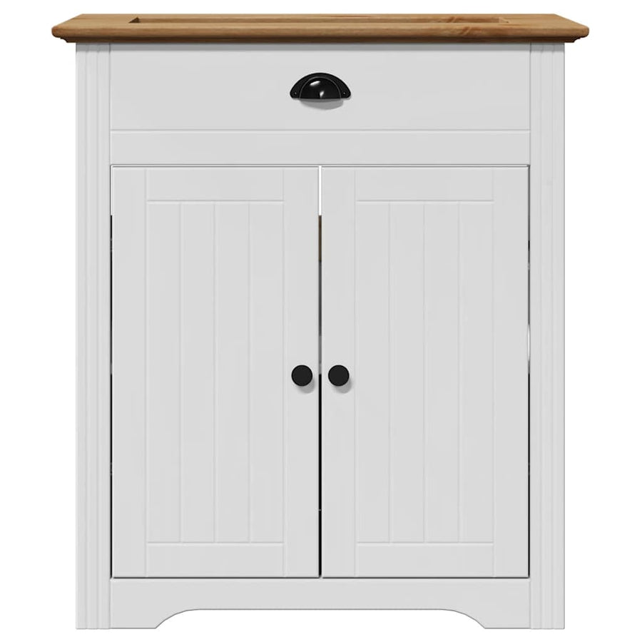 Wastafelkast BODO 70x35x80 cm wit en bruin
