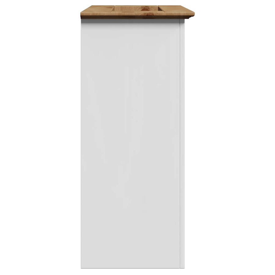 Wastafelkast BODO 70x35x80 cm wit en bruin