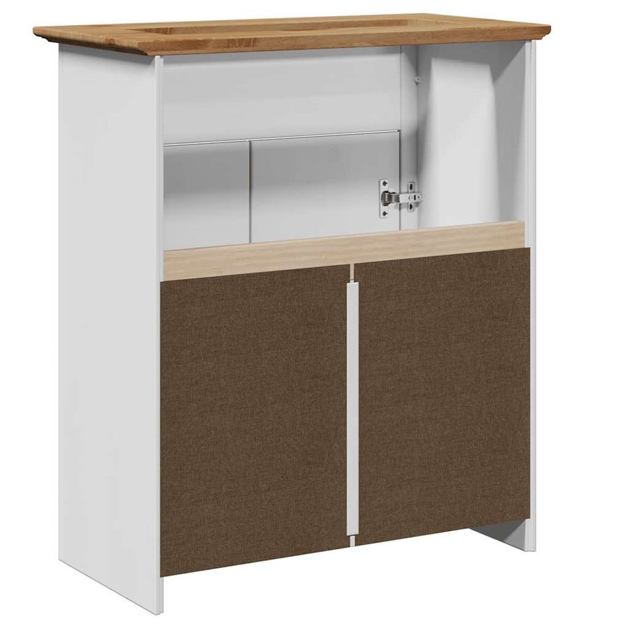 Wastafelkast BODO 70x35x80 cm wit en bruin