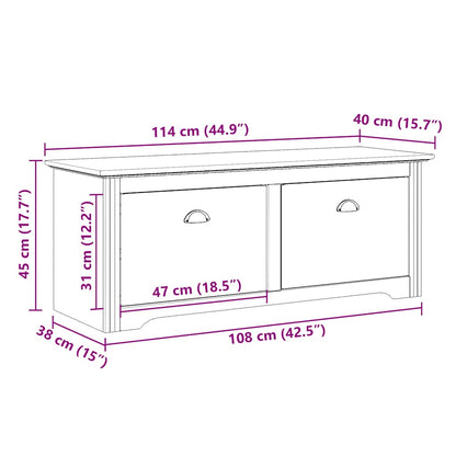 Gangbank BODO 114x40x45 cm wit