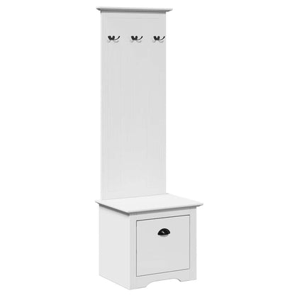 Gangkast met haken BODO 50x40x157 cm wit