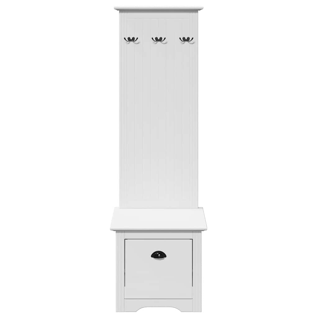 Gangkast met haken BODO 50x40x157 cm wit
