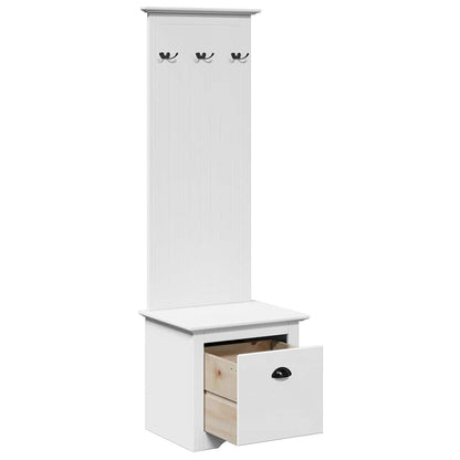 Gangkast met haken BODO 50x40x157 cm wit
