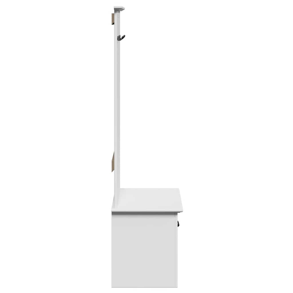 Gangkast met haken BODO 50x40x157 cm wit