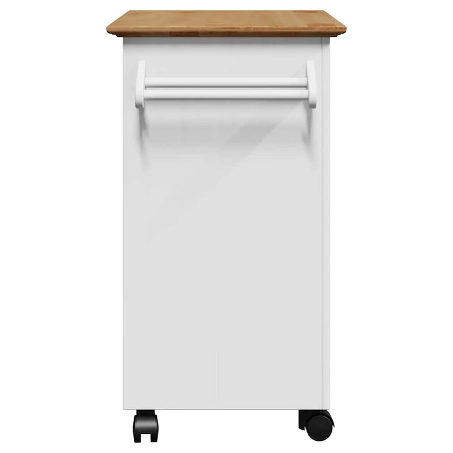 Keukentrolley BODO 72x45x80 cm wit en bruin