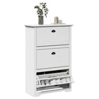 Shoe rack BODO 80x35x118 cm white