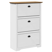 Schoenenrek BODO 80x35x118 cm wit en bruin