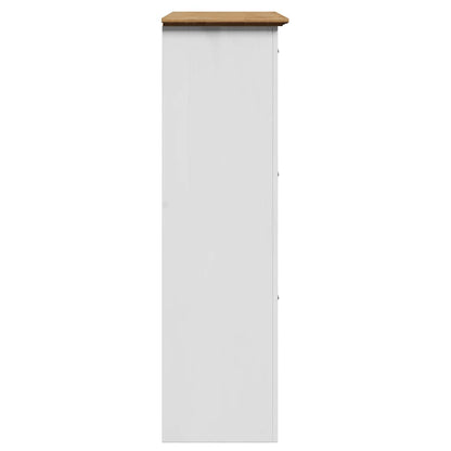 Schoenenrek BODO 80x35x118 cm wit en bruin