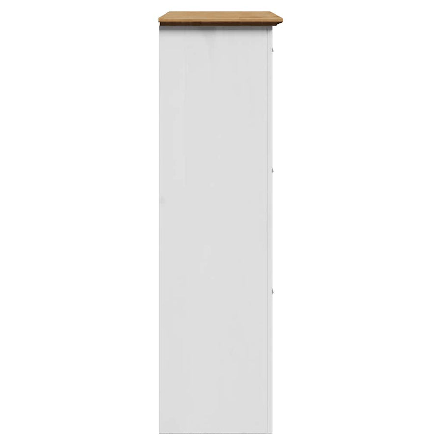 Schoenenrek BODO 80x35x118 cm wit en bruin