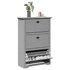 Shoe rack BODO 80x35x118 cm grey