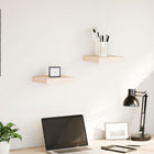 Wall shelves 2 pcs 23x23.5x4 cm worked wood