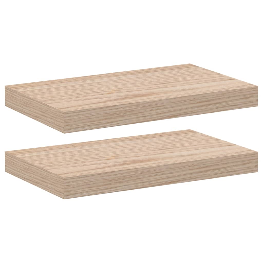 Wandschapppen 2 st 40x23,5x4 cm bewerkt hout