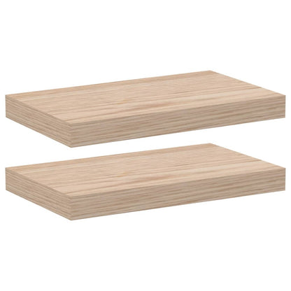 Wandschapppen 2 st 40x23,5x4 cm bewerkt hout