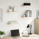 Wall shelves 4 pcs 40x23.5x4 cm carved wood