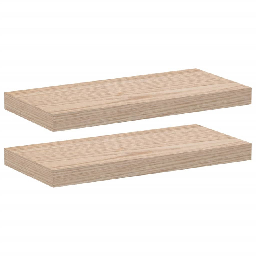 Wandschapppen 2 st 50x23,5x4 cm bewerkt hout